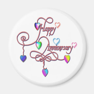 heart anniversary magnet