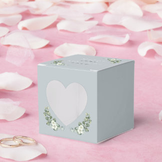 Heart Appetture Modern eucalyptus Wedding Favour Box