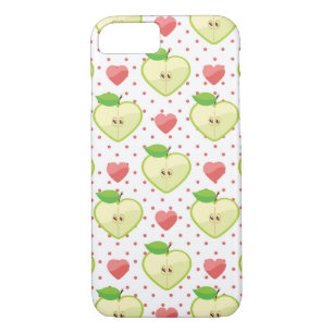 Heart Apples with Pink Polka Dots And Hearts iPhone 8/7 Case