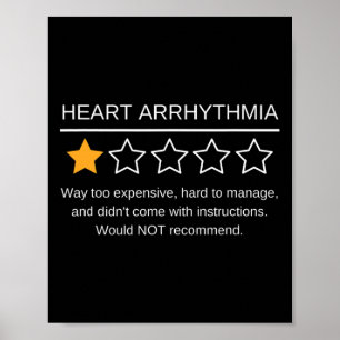 Heart Arrhythmia Awareness One Star Rating Survivo Poster