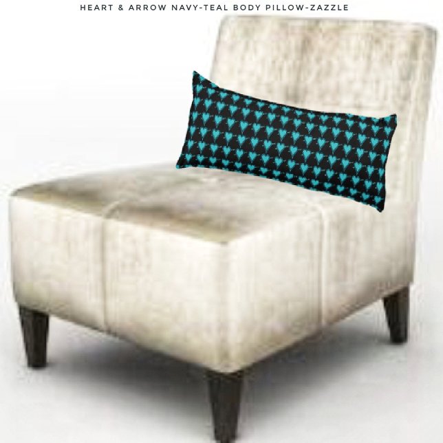 Heart & Arrow- Navy Teal  Body Cushion (Creator Uploaded)