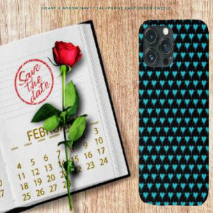 Heart & Arrow- Navy Teal  iPhone 13 Pro Max Case