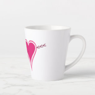 Heart & Arrow-Raspberry Latte Mug