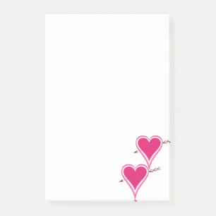 Heart & Arrow-Raspberry Post-it Notes