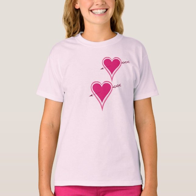 Heart & Arrow-Raspberry T-Shirt (Front)