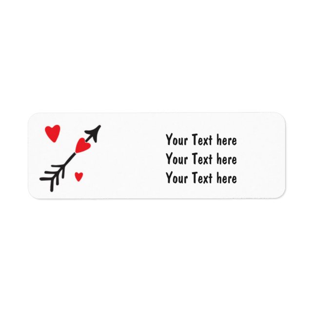 Heart Arrow Valentine Cute Address Labels (Front)