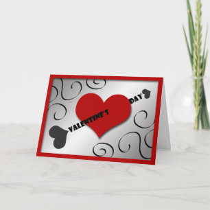 Heart & Arrow Valentine's Day Love Greeting Card