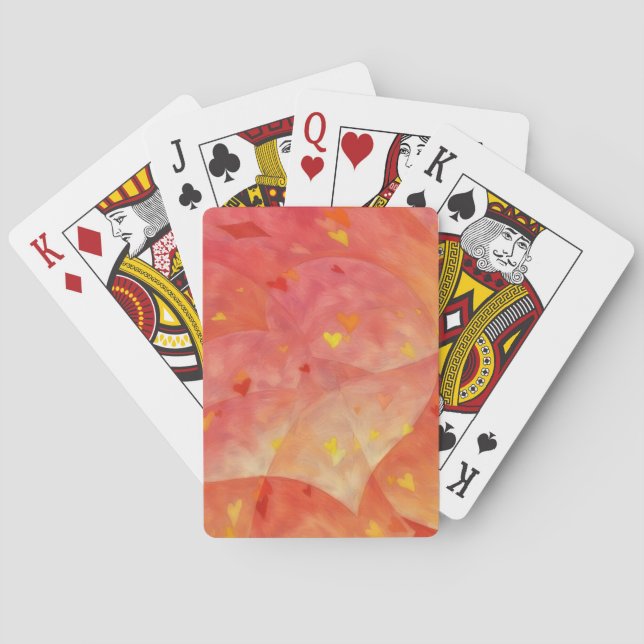 Heart Art Abstract and Fun Playing Cards (Back)
