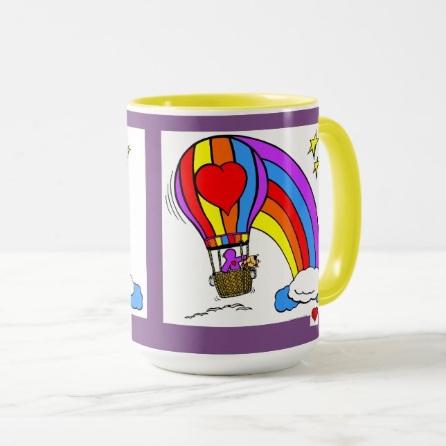 Heart Art Balloon Mug (Front Right)