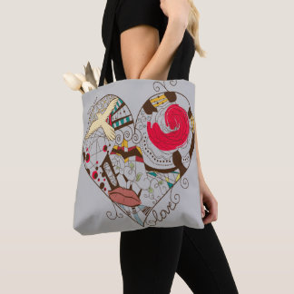 Heart Art Design Tote Bag