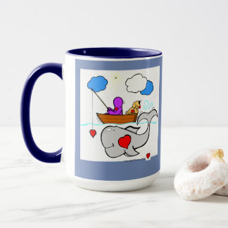 Heart Art Happy Whale Mug