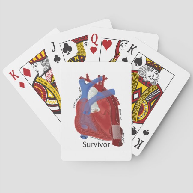 Heart Art Playing Cards by Kevin Shea (Back)