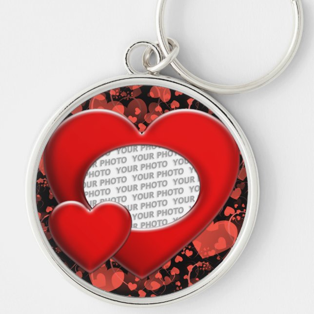 heart ART + your photo Key Ring (Front)