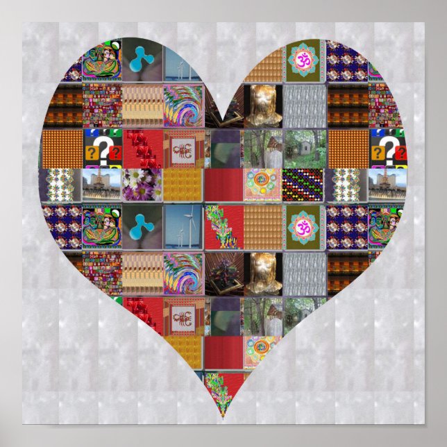 HEART Artistic Collage Blessing  LOWprice NVN521 Poster (Front)