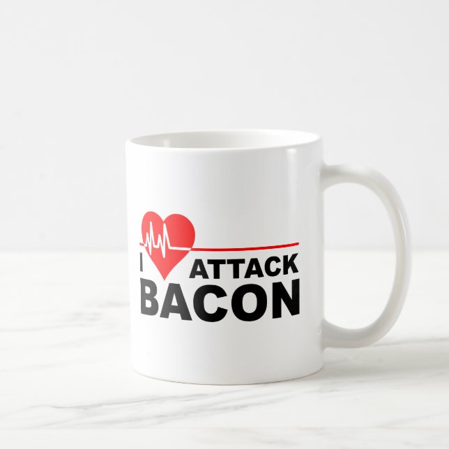 Heart Attack Bacon Funny Mug (Right)