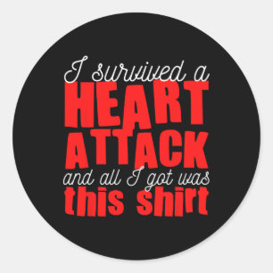Heart Attack Heart Disease Survivor Classic Round Sticker