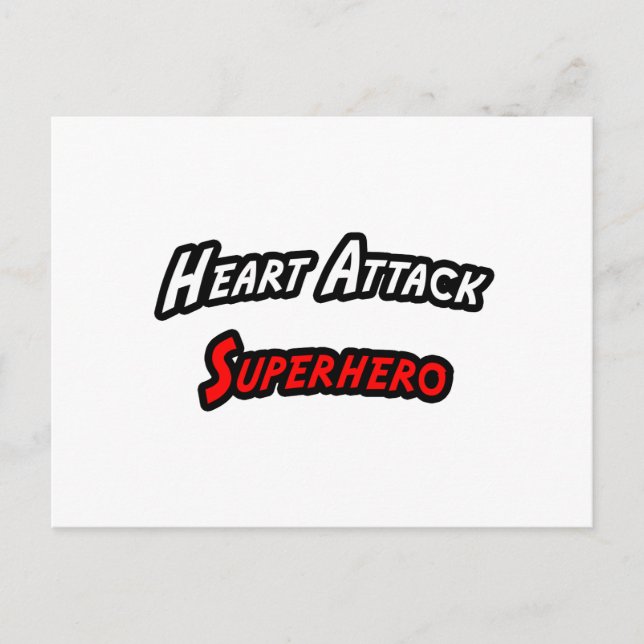 Heart Attack Superhero Postcard (Front)