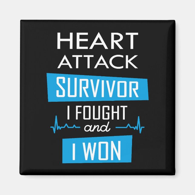 Heart attack survivor, I fought and I won Invitati Magnet (Front)