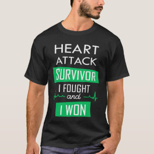 Heart attack survivor, I fought and I won Invitati T-Shirt