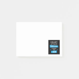 Heart attack survivor, I fought and I won Post-it Notes