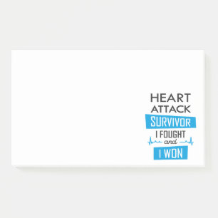 Heart attack survivor, I fought and I won Post-it  Post-it Notes