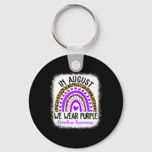 Heart August We Wear Purple Overdose Awareness Gif Key Ring