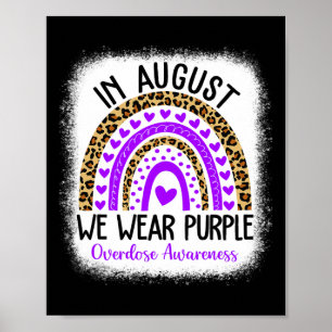 Heart August We Wear Purple Overdose Awareness Gif Poster