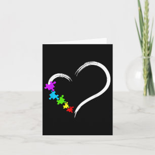 Heart Autism Awareness Love Puzzle Simple Autism I Card