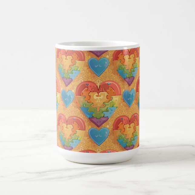 Heart autism coffee mug (Center)