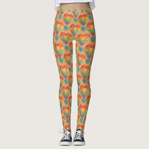 Heart autism leggings