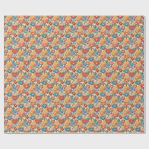 Heart autism wrapping paper