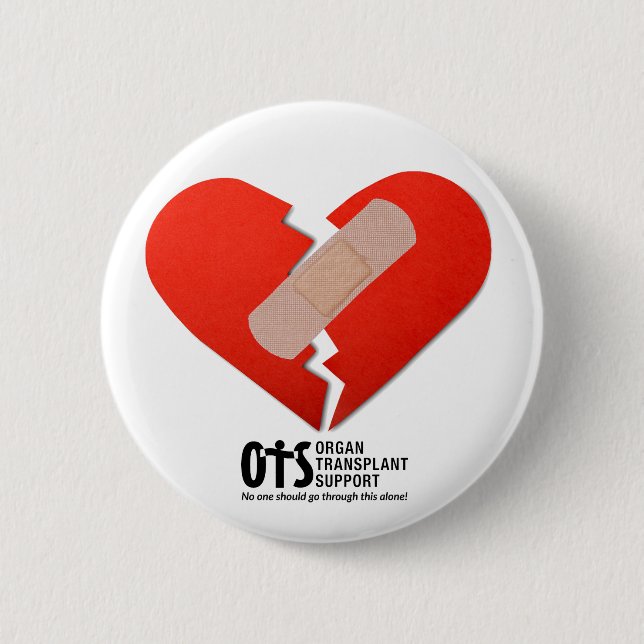 Heart Awareness, Surgery, Survivor Recovery Gift 6 Cm Round Badge (Front)