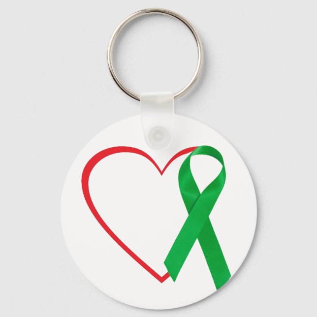 Heart Awareness, Surgery, Survivor Recovery Gift Key Ring (Front)