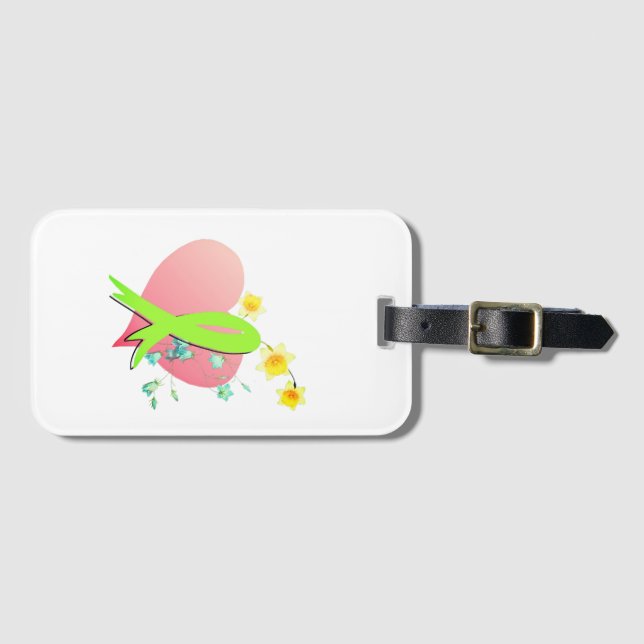 Heart Awareness, Surgery, Survivor Recovery Gift Luggage Tag (Front Horizontal)