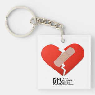 Heart Awarness Acrylic Keychain