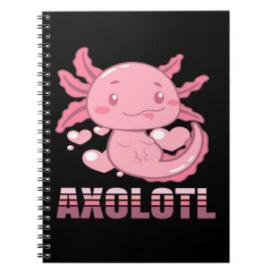 Heart Axolotl   Cute cartoon Axolotl Notebook