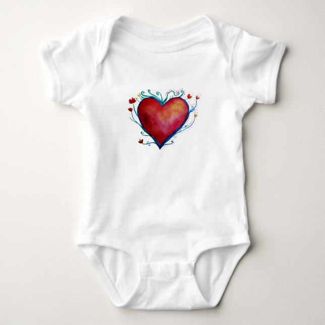 Heart Baby Jersey Bodysuit (Front)