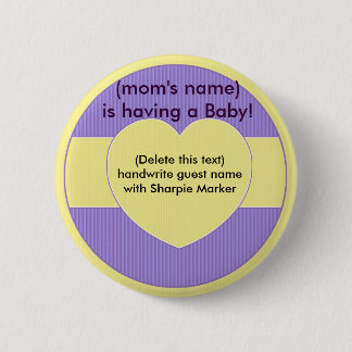 Heart Baby Shower Name pins
