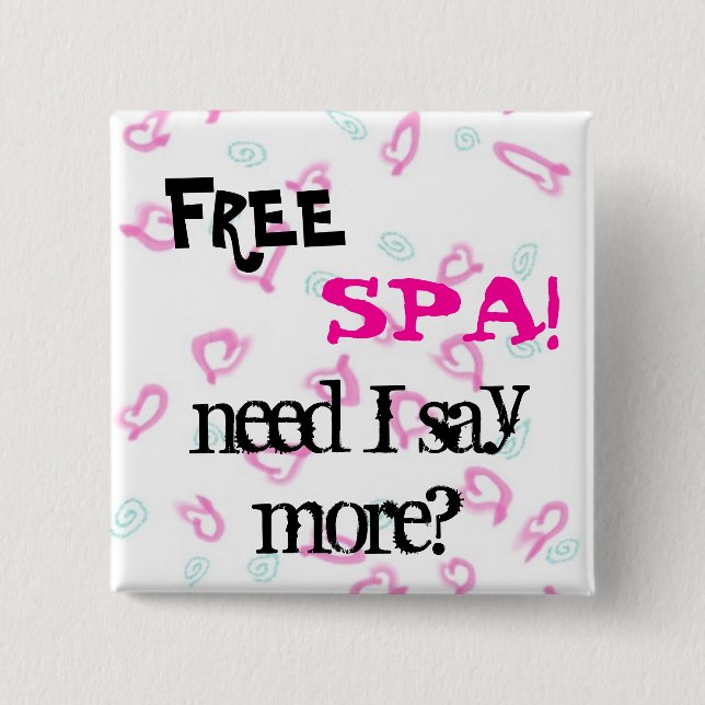 Heart background, Heart background, FREE, SPA!,... 15 Cm Square Badge (Front)