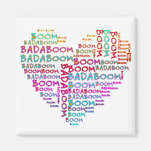 Heart Badaboom make your own background Magnet