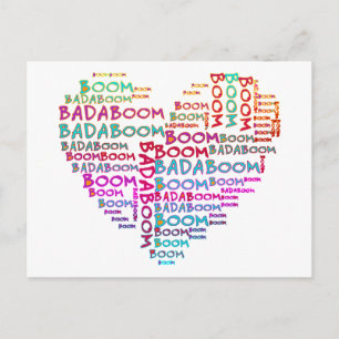 Heart Badaboom   make your own background Postcard