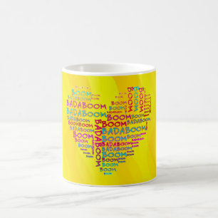 Heart Badaboom   yellow waves Coffee Mug