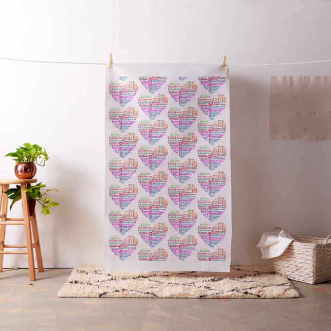 Heart Badaboom + your background & ideas Fabric (In Situ)