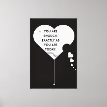 Heart Balloon Canvas – You Are Enough