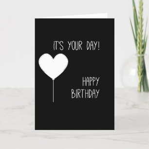 HEART BALLOON FOR "YOU" ON YOUR BIRTHDAY CARD