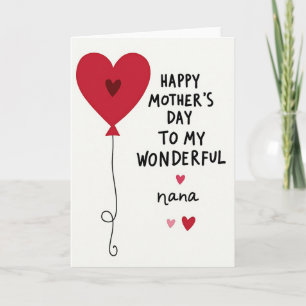 Heart Balloon Mothers Day Card