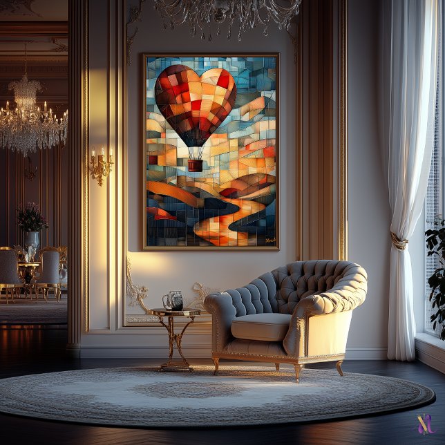 Heart Balloon Over a Serene Landscape Poster (Creator Uploaded)