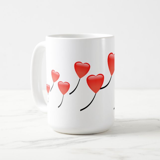 Heart Balloons Coffee Mug (Front Left)