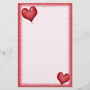 Heart Balloons Flying Stationery