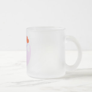 Heart Balloons Frosted Glass Coffee Mug